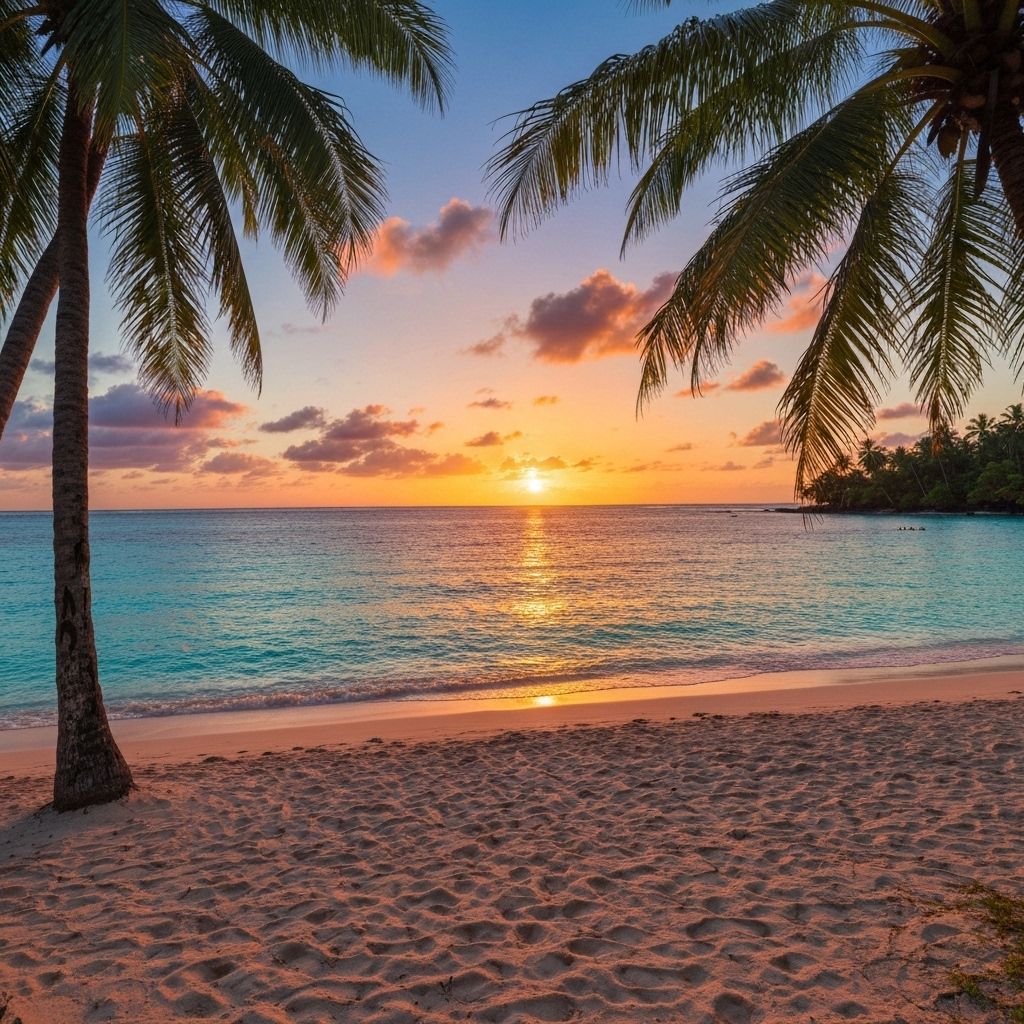 Nature Holidays - Fiji beach sunset